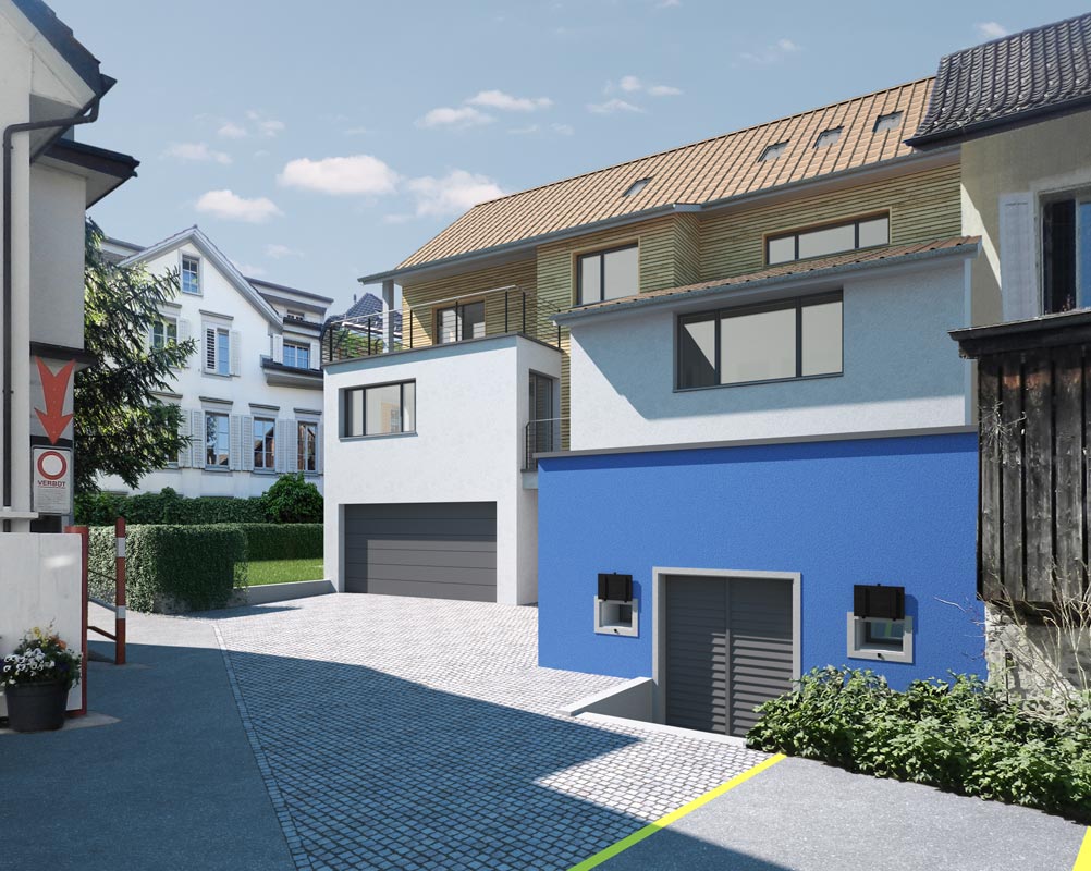 Visualisierung Wohnhaus - Meyer Moser Lanz Architekten AG, Zürich