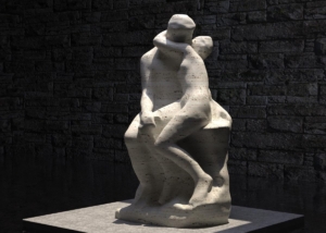 Visualisierung Interpretation des "Kusses" von Auguste Rodin