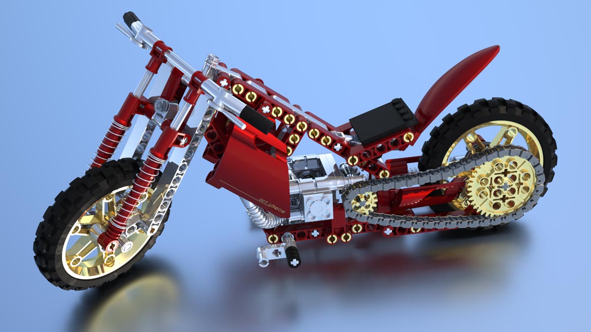 3D-Rendering Lego Technik Mod. 8291-2 (Customized) - MaxwellRender Competition 2011 (Rendering)