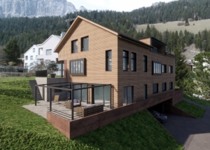 Visualisierung Wohnhaus, Marcus Gross & Werner Rüegg, Dipl. Architekten FH/SIA AG, Flims