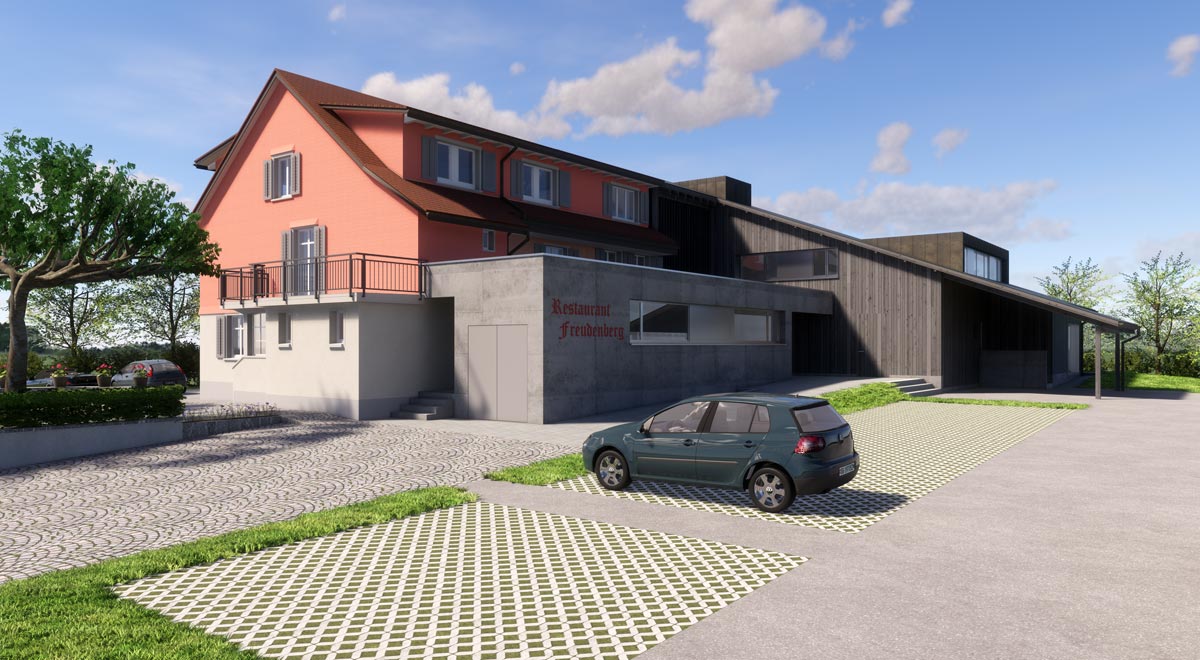 Visualisierung Gasthof, LE Leimer Architekten GmbH, Kreuzlingen