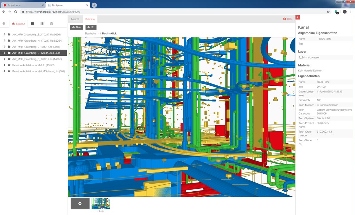 BIM-Koordinationsmodell auf einer Kollaborationsplattform