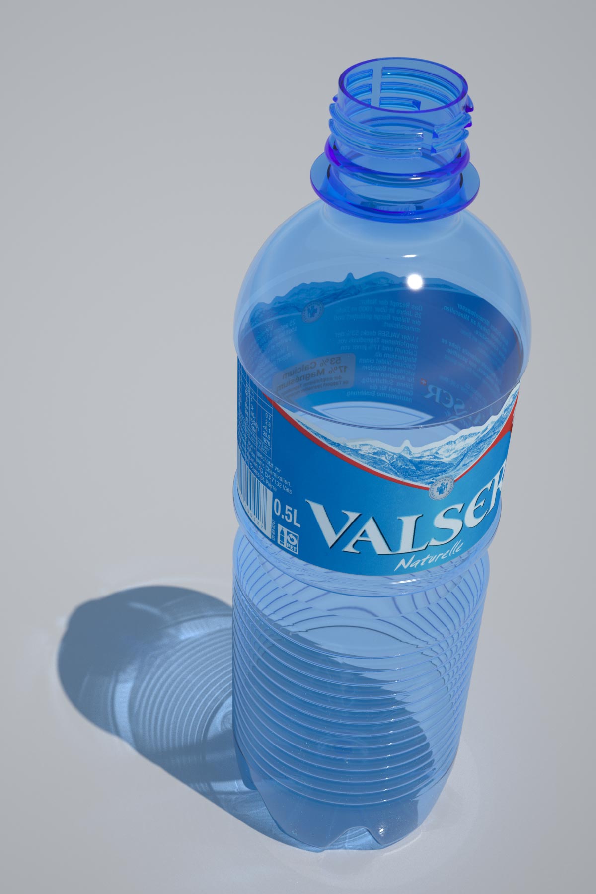 Visualisierung Valser Wasser PET Flasche - 'Sischt guat, ds...