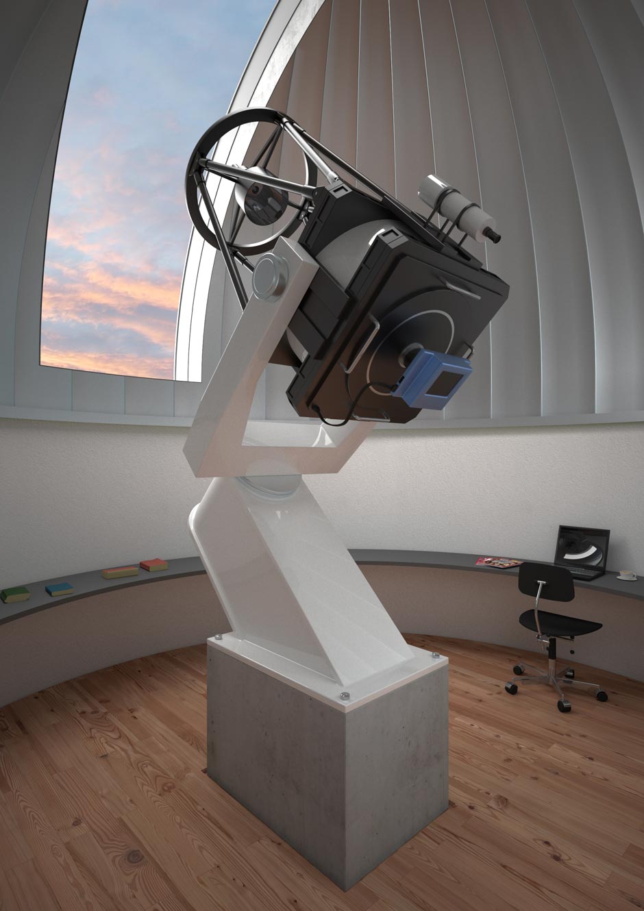 Visualisierung Observatorium bei Tag - Dr. Christoph Frutiger, Jona
