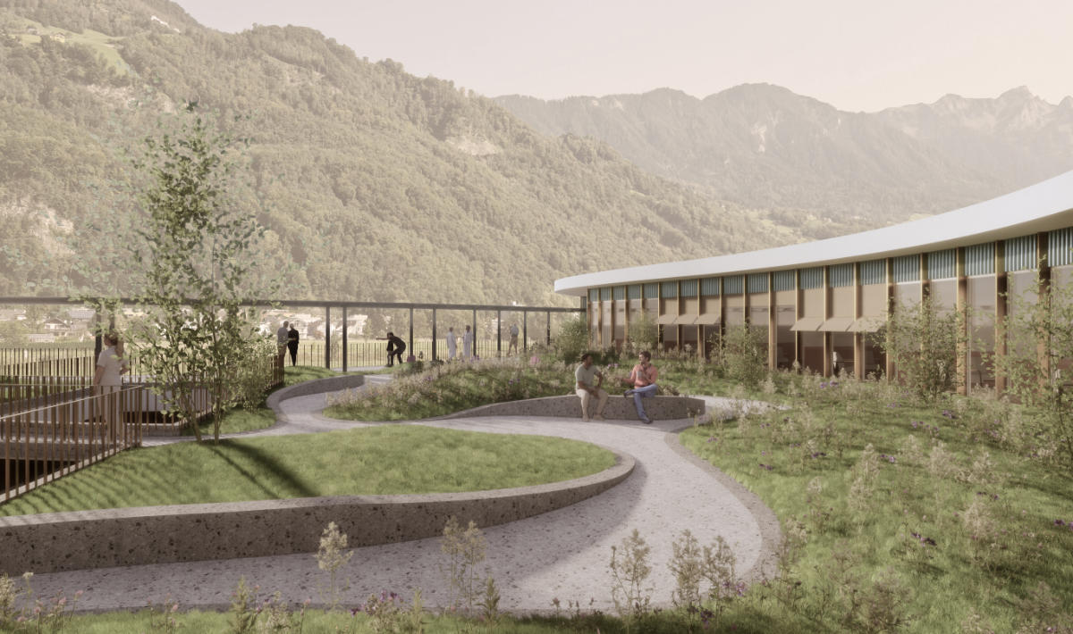 Visualisierung Neubau Landesspital Liechtenstein - Architekturwettbewerb - matt architekten gmbh, Mauren (FL)