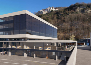 Visualisierung Liechtensteinische Landesbibliothek - Architekturwettbewerb - matt architekten gmbh, Mauren (FL)
