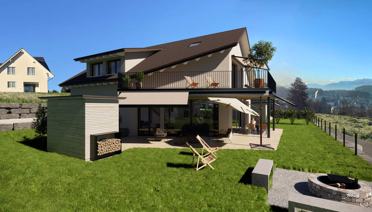 Visualisierung 2 Einfamilienhäuser - H & V Baudienstleistungs GmbH, Bubikon
